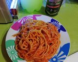 Foto del paso 7 de la receta: Espaguetis con rodajas de chorizo dulce y picante y tomate frito