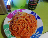Foto del paso 7 de la receta: Espaguetis con rodajas de chorizo dulce y picante y tomate frito