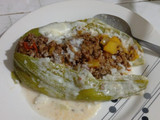 Archucha o caigua rellena de carne