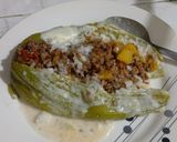 A picture of step 5 of Stuffed Caigua (Archucha) with Ground Meat.
