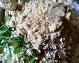 A picture of step 2 of Bandhakopir bora/ cabbage fritters.