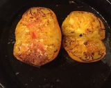 A picture of step 4 of California Farm Panfried Olives with Heirloom Tomatoes.