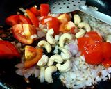 A picture of step 1 of Paneer Butter Masala with fresh cream.