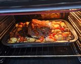A picture of step 7 of Leg of lamb, baked brinjals and potatoes.
