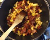 Une image de l'étape 3 de Maccheroni au chorizo champignons et coeurs d artichauts.