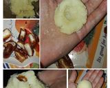 A picture of step 2 of Coconut Khajoor Laddo.
