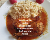 Foto del paso 13 de la receta: Muslitos de pollo especiados con cuscús en Airfryer o al horno