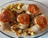 Une image de l'étape 2 de Poulet chorizo et pommes de terre au four.