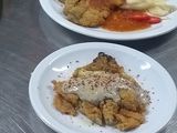 Milanesa de Berenjena con verduras asadas  y Emulsión de Berenjenas