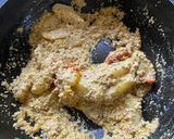 A picture of step 5 of Dharosh Posto / Okra in Poppy seed paste.