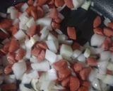 Foto del paso 4 de la receta: Huevos revueltos con salchicha 🥰🥰