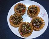 A picture of step 4 of Sprouts chana basket chat.