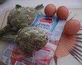 Foto del paso 1 de la receta Tortilla de alcachofas y jamón cocido