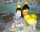 Foto langkah ke 1 dari resep Jus diet & kesehatan (bawang putih, jahe, cuka apel, madu, lemon).