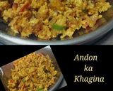 A picture of step 5 of Andon ka khageena #Cookpadapp #SehriContest #5weeksChalenge.