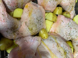 Pollo al horno con patatas