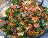 Une image de l'étape 8 de Salade de lentilles au bœuf,tomates,carottes et pissenlit.