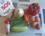 Foto del paso 2 de la receta: Arroz con verduras al curry con huevo escalfado