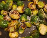 A picture of step 3 of Pan seared brussel sprouts.