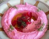 A picture of step 2 of Pink Beet Hummus.