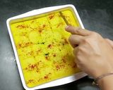A picture of step 6 of Tricolor fusion sandwich dhokla.