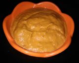 A picture of step 5 of Dosa with coconut chutney.