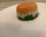 A picture of step 12 of Tiranga Rice.