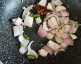A picture of step 2 of Paneer stuffed bhindi.