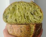Foto langkah ke 21 dari resep Pandan Biji Wijen Hitam Sourdough Bread.