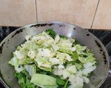 A picture of step 4 of SARSON SAAG CABBAGE SABZI...