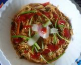 A picture of step 2 of Soupy veg noodles.