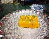 A picture of step 5 of Custard Powder Burfi.