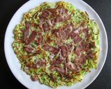 A picture of step 6 of Leek Okonomiyaki.