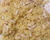 A picture of step 2 of Cous cous salad with feta cheese and pine nuts.