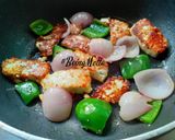 A picture of step 4 of Desi Style Paneer Chilli.