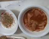 A picture of step 1 of Crispy Zinger Chicken 😋🍗.