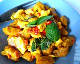 Une image de l'étape 5 de Gnocchis de patate douce au curry de poulet.