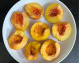 A picture of step 1 of Caramelized Peach 🍑 Lassi.