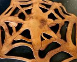 A picture of step 2 of Halloween Spiders And Chocolate Vanilla Eggless Spiderweb Pancake.