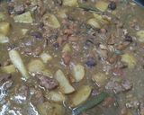 Foto del paso 11 de la receta: Arrachera en su jugo con frijoles, papa y cebolla