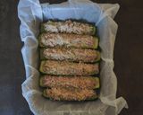 A picture of step 5 of Zucchini Stuffed with Ham and Parmesan Cheese.