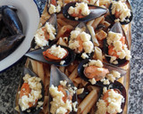 Foto del paso 9 de la receta: Macarrones con "crumble" de mejillones gratinados