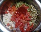 Moong sprouts, tofu & veg salad recipe step 1 photo
