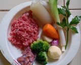 Foto langkah ke 1 dari resep MPASI : sup daging sapi kacang merah (7 bln).