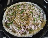 A picture of step 3 of Moringa powder onion dosa.