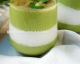 A picture of step 9 of Green & white panna cotta.