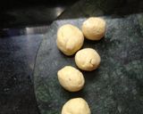 A picture of step 1 of 5 layered makka paratha.