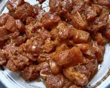 A picture of step 1 of Crispy Chicken 65.