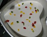 A picture of step 2 of Trirangi Dhokla Cake.