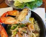 A picture of step 3 of Chicken and Crab Bánh Canh.